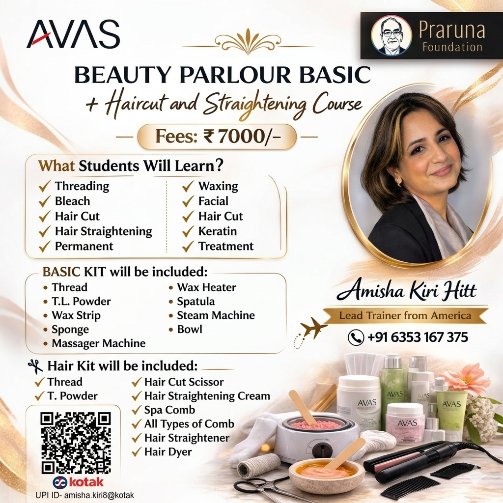Beauty Parlour Basic + Haircut and Straightening Course